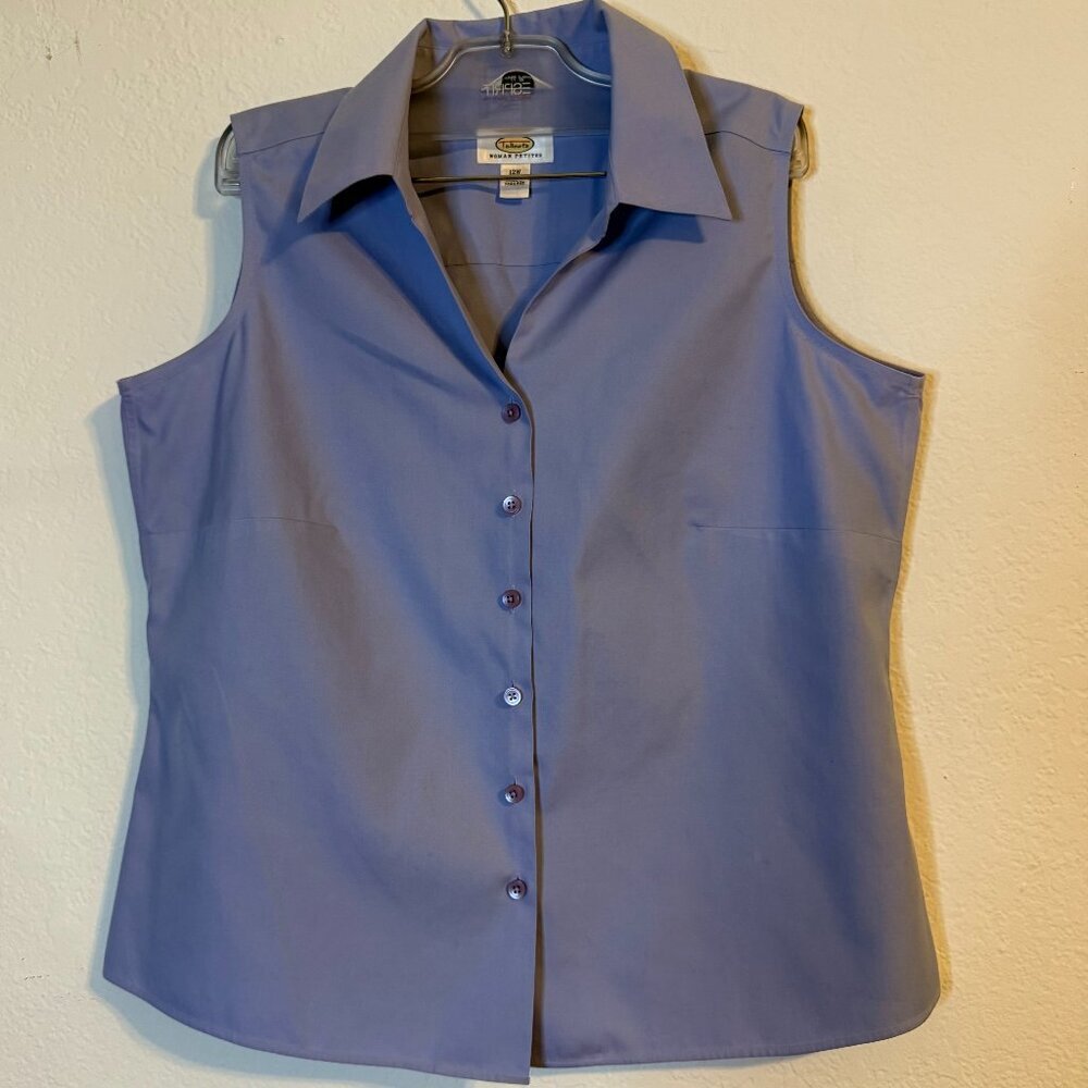 Talbots Woman Petites Size 12W Lagenlook Purple Career Office Wrinkle Resistant